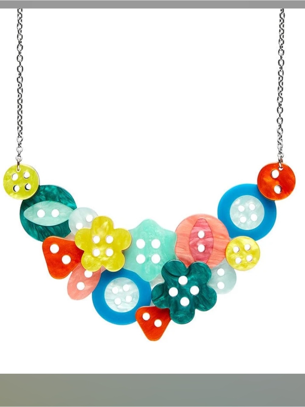Cute As A Button Necklace by Erstwilder Multicolor